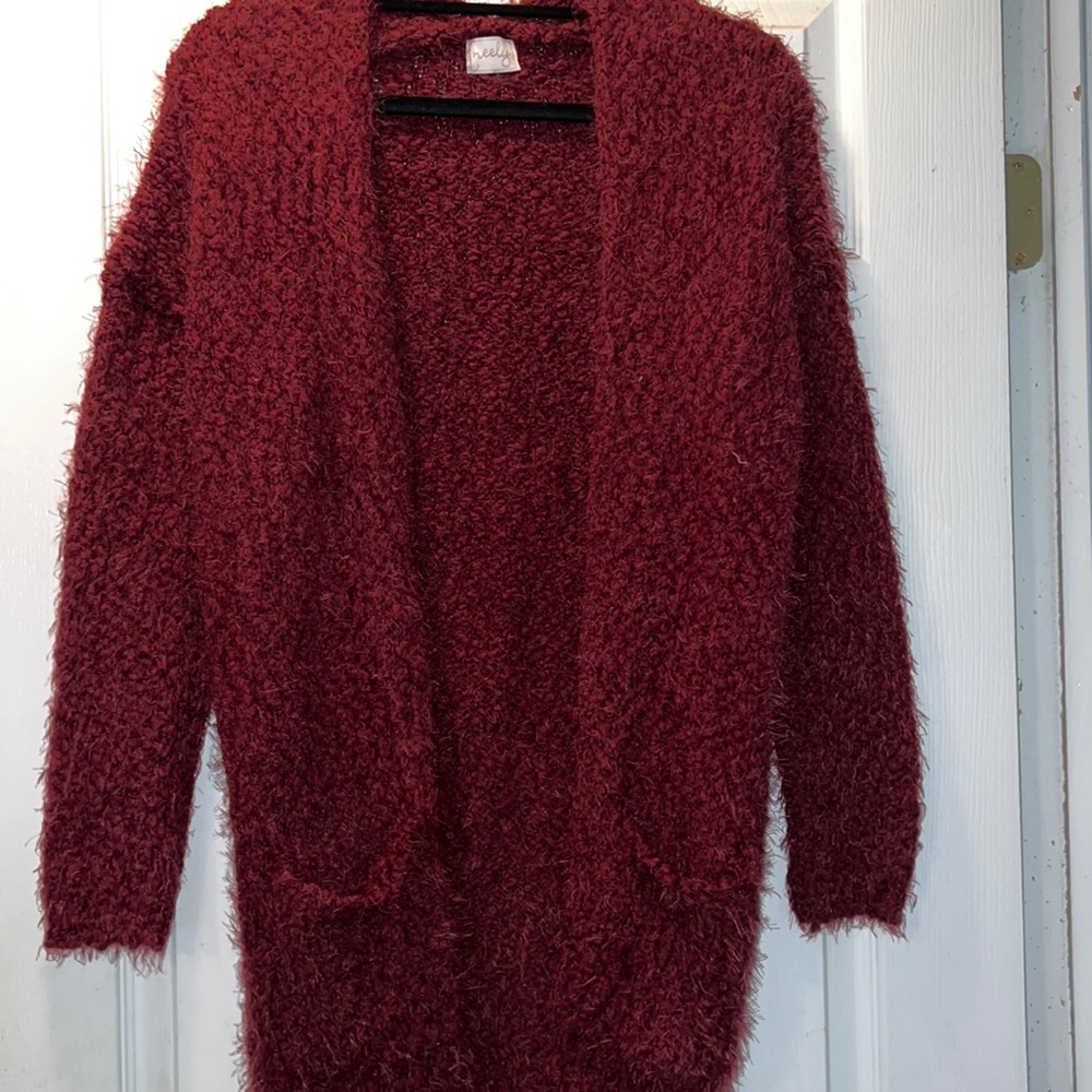 Open front long cardigan